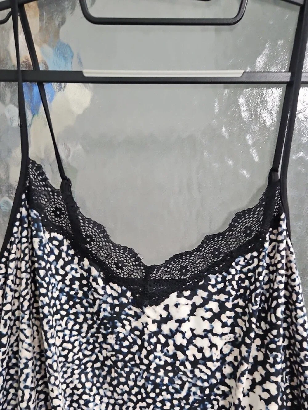 Gilligan & O'Malley Black, Blue and White Printed Romper